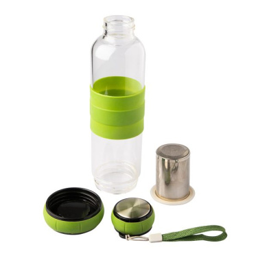 550 ml Sulmona klaaspudel teesõelaga, roheline, tootepilt (2)