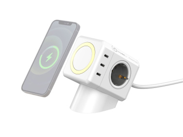 PowerCube Extended USB PD 3A+3C 80W Magnetic Wireless – USB-portidega pistikuplokk, tootepilt (2)
