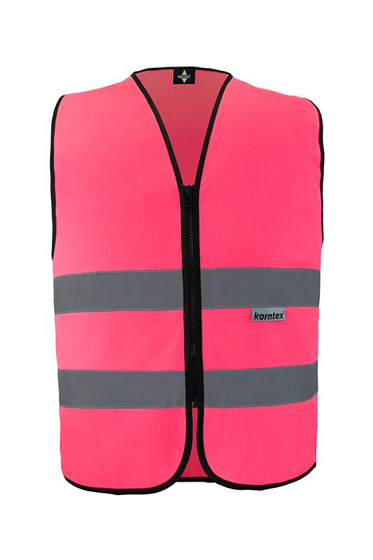 Korntex Kölni tõmblukuga TURVAVEST, NPNK, 3XL, tootepilt, punane