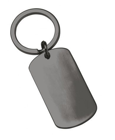 Ristkülikukujuline poleeritud võtmehoidja 30 × 54 mm, tootepilt (1)