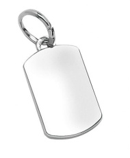 Ristkülikukujuline pinnatud ripats - 13 × 21 mm