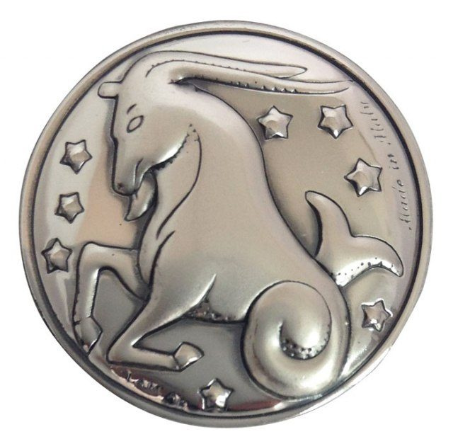 Kaljukitse sodiaagi embleem - läbimõõt 30 mm, tootepilt