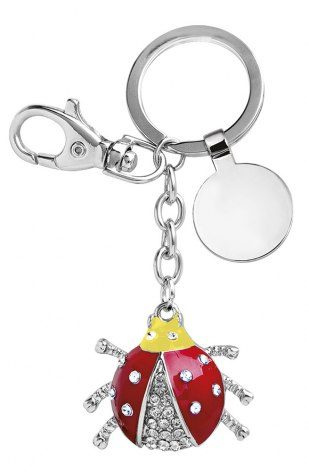 Võtmehoidja lepatriinu kollane/punane, ilma karbita, tootepilt