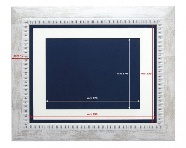 Karniis bianco/argento per targa 15 × 20cm, tootepilt (2)
