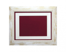 Karniis bianco/oro per targa 12 × 16cm