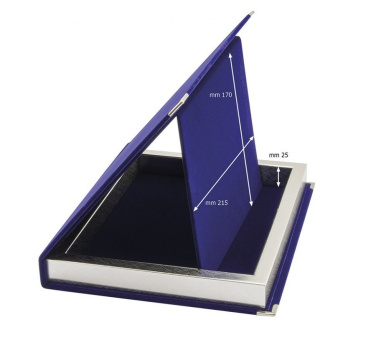 Astuccio portat.velluto blu argento26 × 21, tootepilt (2)