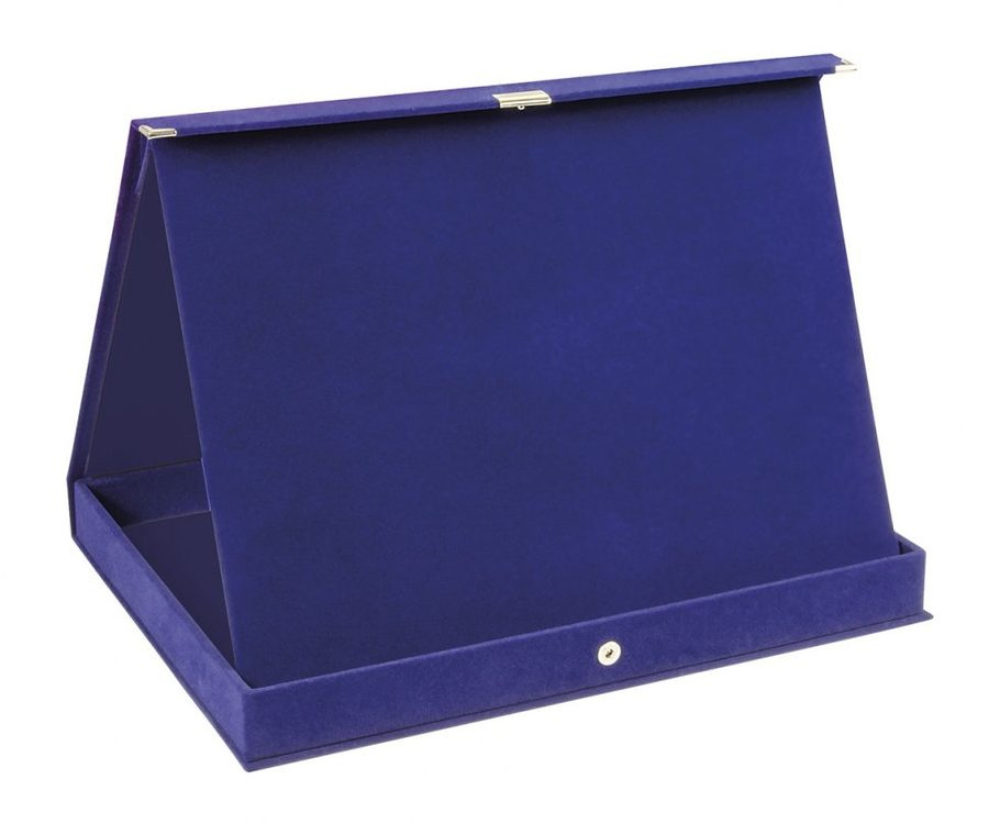 Sinine sametist auhinnakarp 23 × 19 cm, tootepilt (1)