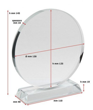 Sile auhinnatrofee läbimõõt 130 mm, alus 19 mm, eraldiseisev, tootepilt (3)