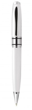 Valge kroomitud läikiv pastapliiats, tootepilt (3)