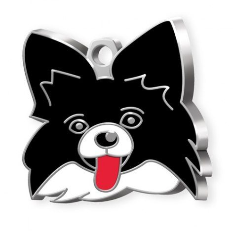 Koera nimesilt papillon must, tootepilt (1)