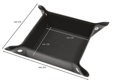 Must PU-st tualettpaberi kandik 15 × 15 cm, tootepilt (2)