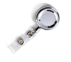 Kroomitud väljatõmmatav ID-kaardihoidja silikoonrihmaga (12.2)