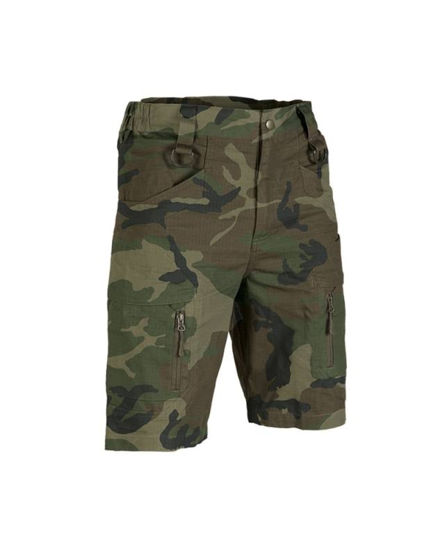 Assault Shorts Ripstop CO Woodland – Mil-Tec (1)