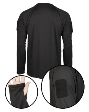 Taktikaline kiirkuivav pikkade varrukatega särk must – Mil-Tec (2)
