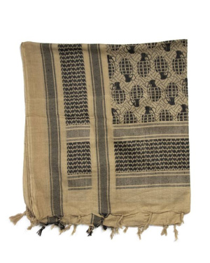 Sall 'shemagh' 110 × 110CM Ananass, Coyote / must – Mil-Tec (2)