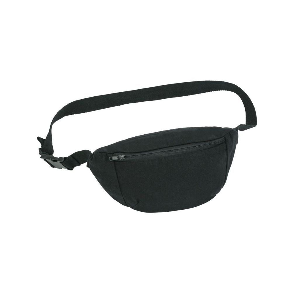 Stanley/Stella Canvas Hip Bag riidest vöökott, 300 g/m² – must (1)