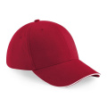 Beechfield B20 nokamüts, punane (Classic Red) / valge