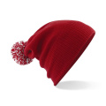 Beechfield B450 kootud müts, punane (Classic Red) / valge