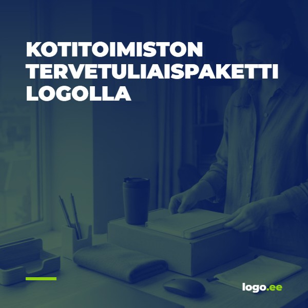 Kotitoimiston tervetuliaispaketti logolla: käytännön opas