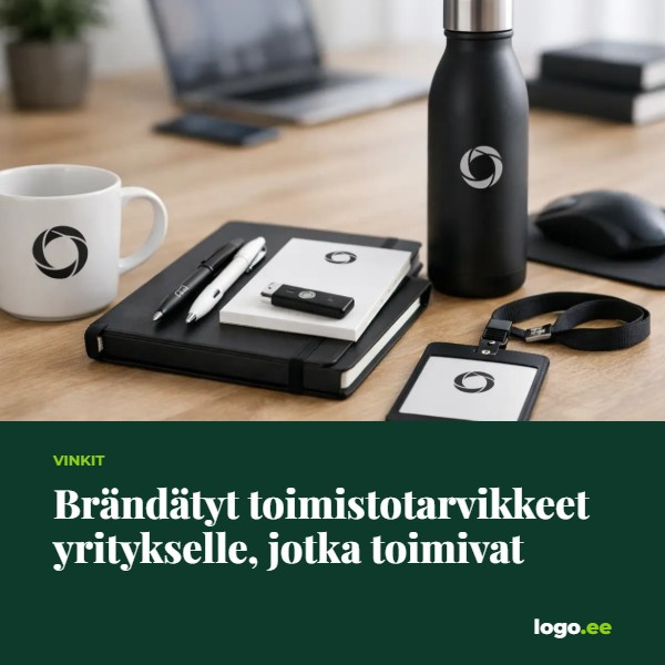 Brändätyt toimistotarvikkeet yritykselle, jotka toimivat