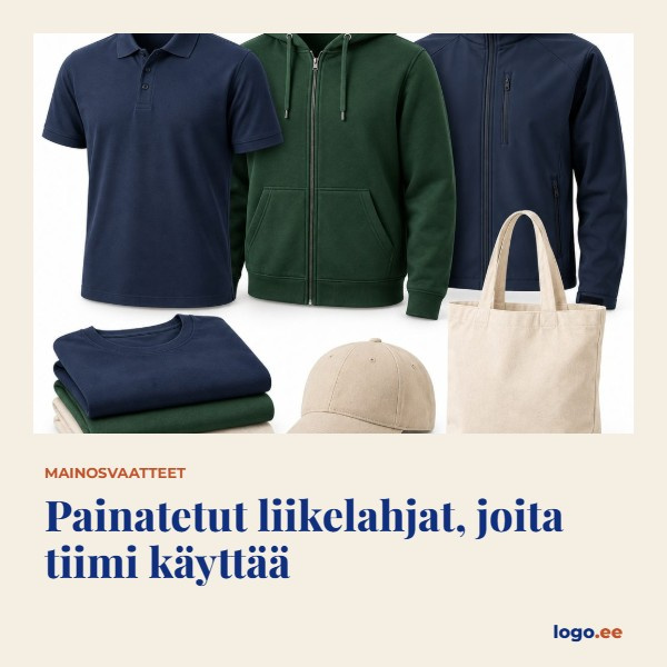 Painatetut liikelahjat, joita tiimi käyttää: logovaatteet motivoivat