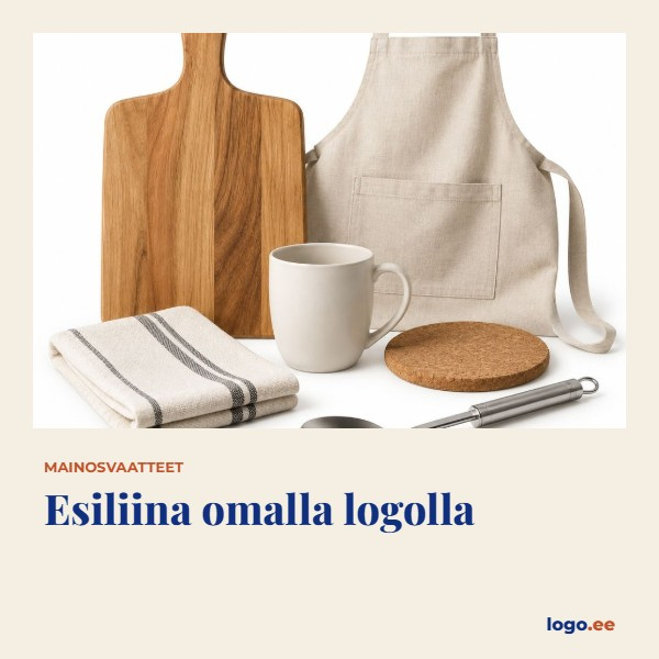 Esiliina omalla logolla: paras lahja tai työvaate