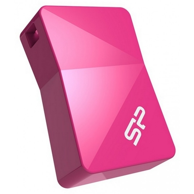 Logo trade liikelahjat mainoslahjat kuva: Women USB stick pink Silicon Power Touch T08 16GB