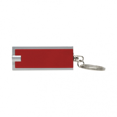 Logo trade liikelahja mainoslahja tuotekuva: Muovisen avaimenrenkaan 'Bath' väri punainen