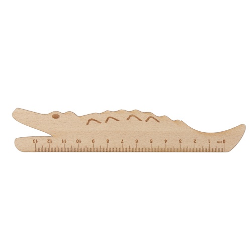 Logotrade mainostuote tuotekuva: Puidust joonlaud Krokodill, 13 cm