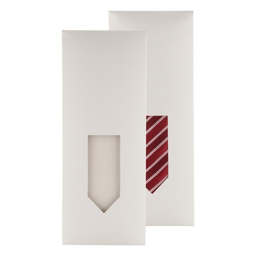 Logotrade mainoslahja tuotekuva: Kartongista kravatti pakkaus, valkoinen