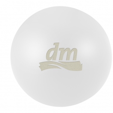 Logotrade liikelahja tuotekuva: Cool-stressilelu, pyöreä, valkoinen