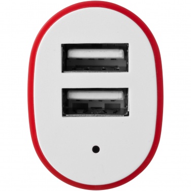 Logo trade liikelahjat tuotekuva: Pole dual -autolaturi, punainen