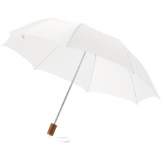 20" Oho 2-osainen sateenvarjo, valkoinen