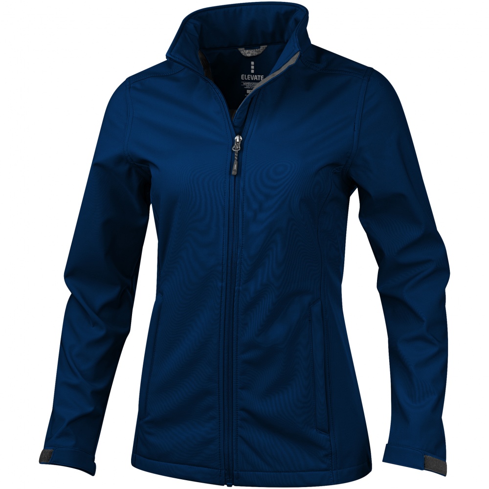Logotrade mainoslahja tuotekuva: Maxson softshell -takki, naisten, tummansininen