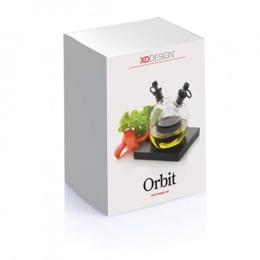 Logo trade mainostuote kuva: Salatikomplekt Orbit õli & äädikas, must