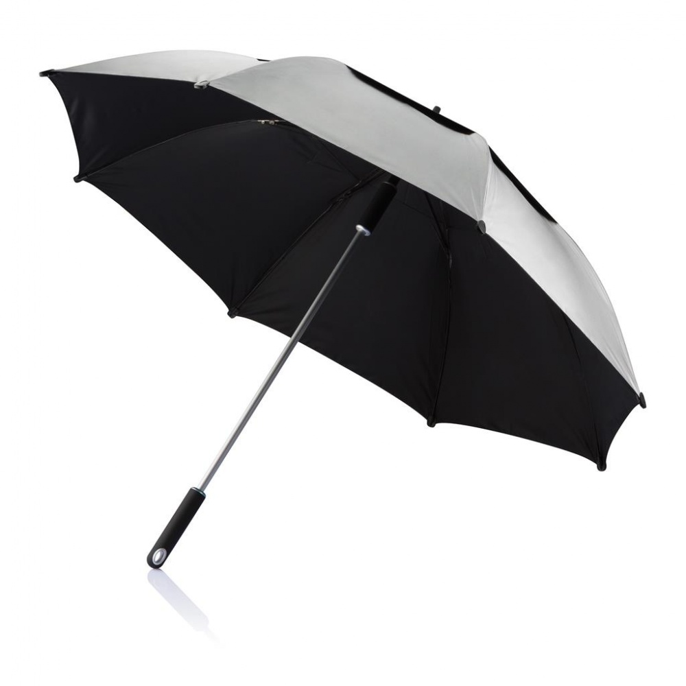 Logotrade liikelahjat mainoslahjat tuotekuva: Hurricane myrskynkestävä sateenvarjo, harmaa