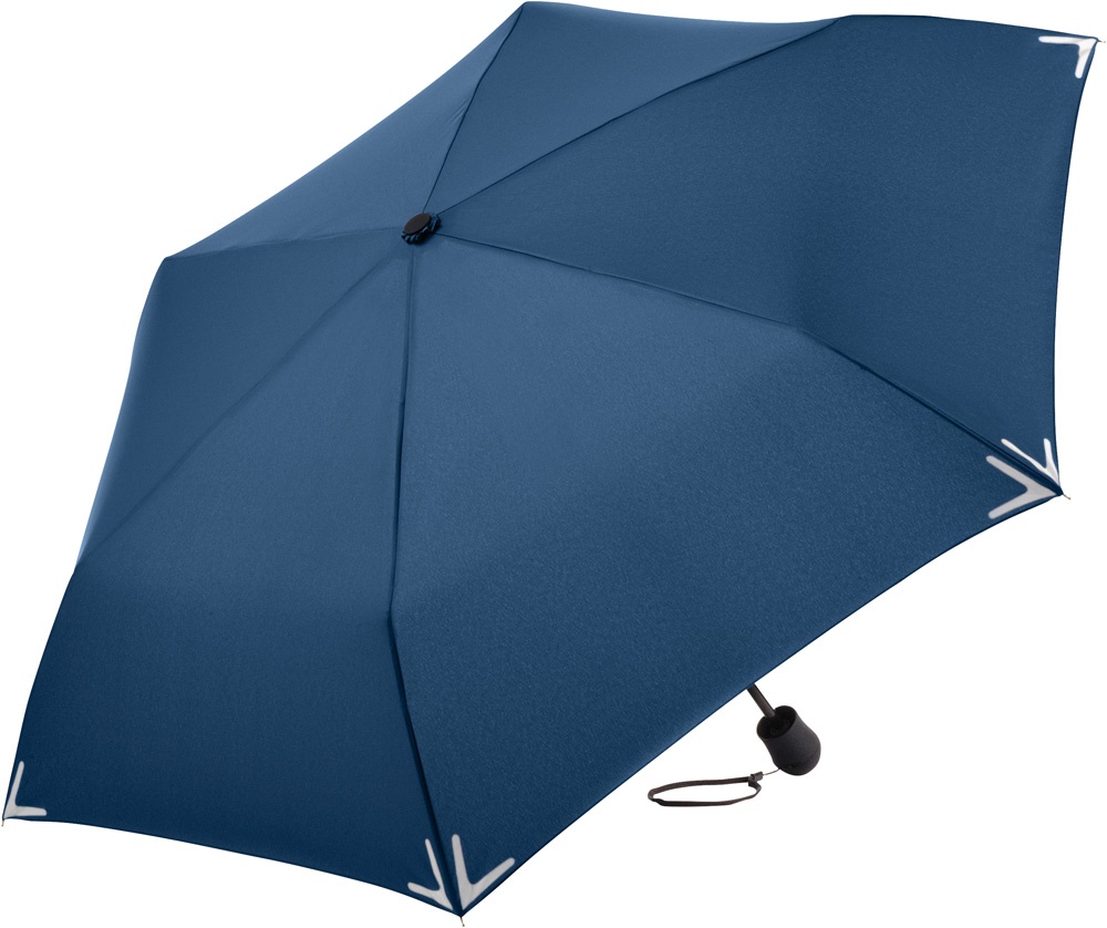 Logo trade mainoslahja kuva: Helkuräärisega Safebrella® LED minivihmavari 5171, sinine