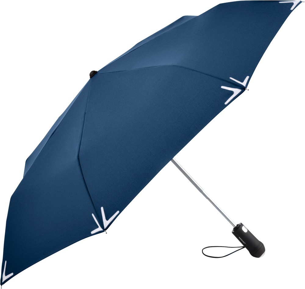 Logotrade mainoslahja ja liikelahja kuva: Helkuräärisega AOC Safebrella® LED minivihmavari 5471, sinine