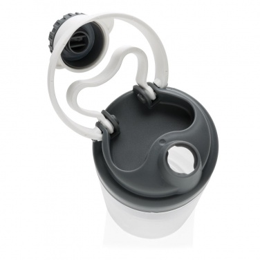 Logo trade mainostuote kuva: Älykäs Bluetooth-juomapullo kuullokeilla, valkoinen