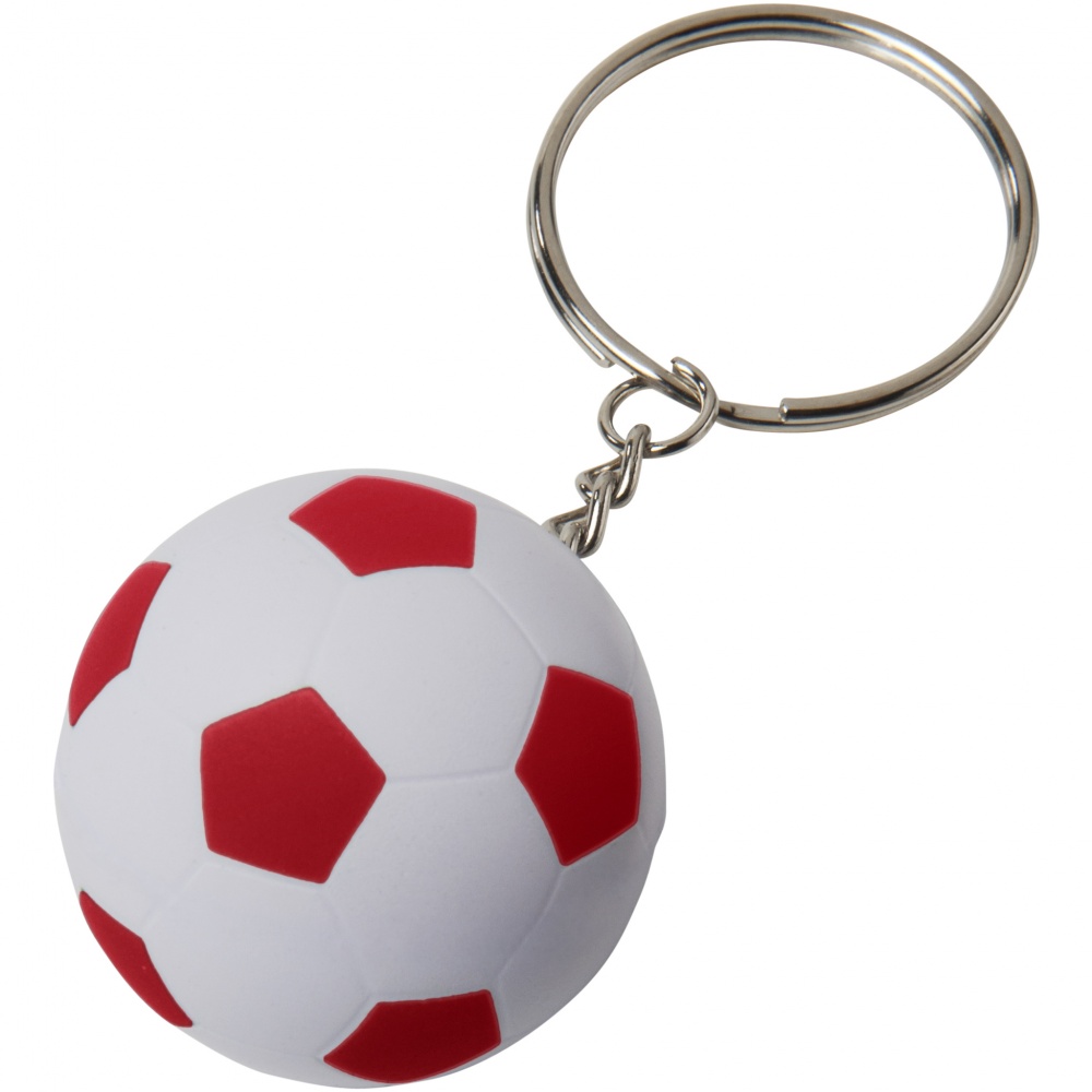 Logo trade mainoslahjat tuotekuva: Striker ball keychain - WH-RD, punainen