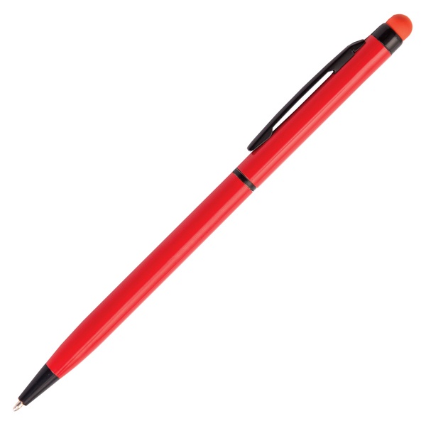 Logo trade mainoslahja kuva: Puutetundliku otsaga pastakas, punane