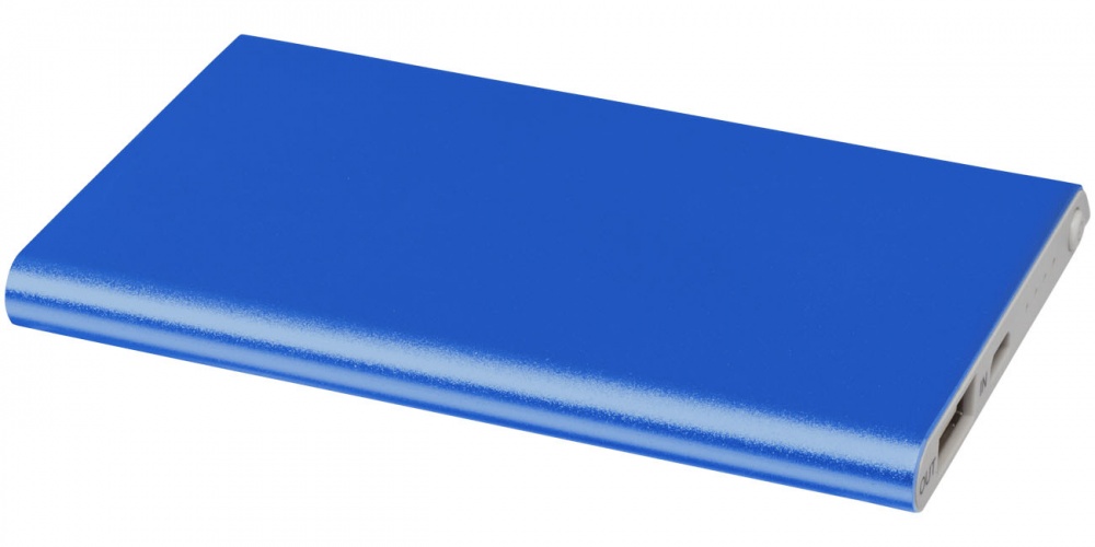 Logotrade mainoslahjat kuva: PEP-alumiini Power Bank, 4000 mAh, sininen