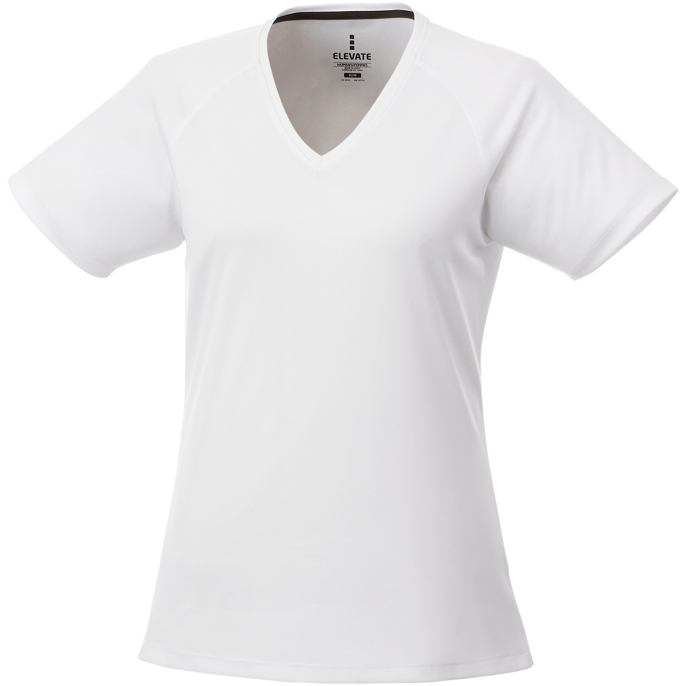 Logo trade mainoslahjat tuotekuva: Amery-t-paita, cool fit, v-kaulus, naisten, valoinen