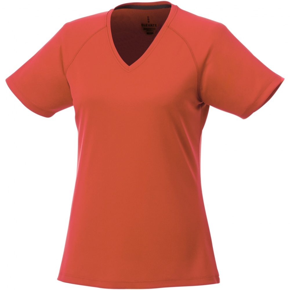 Logotrade mainostuotet kuva: Amery-t-paita, cool fit, v-kaulus, naisten, oranssi