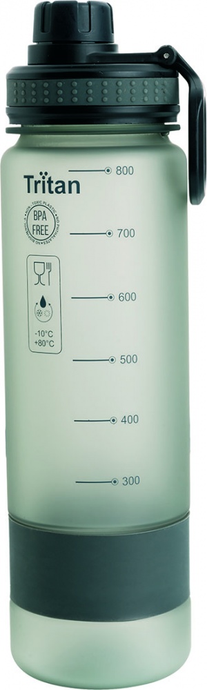 Logotrade mainoslahjat ja liikelahjat tuotekuva: Mõõteskaalaga joogipudel Kibo, 800 ml, hall