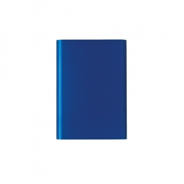 Logo trade mainoslahja kuva: Ärikingitus: Aluminium 5.000 mAh pocket powerbank, blue