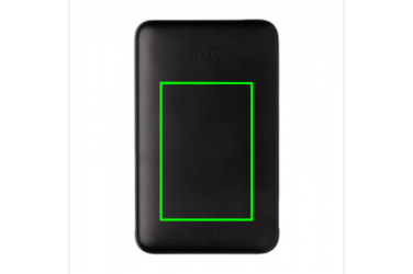 Logotrade mainoslahja ja liikelahja kuva: Reklaamtoode: 5.000 mAh Pocket Powerbank with integrated cables, black