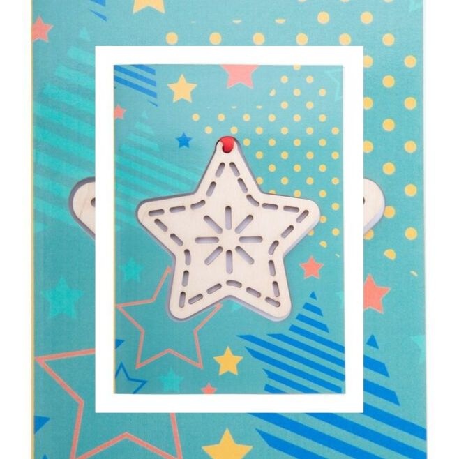 Logotrade mainostuote tuotekuva: CreaX Christmas card, star