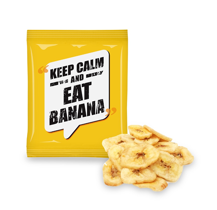 Logo trade mainoslahja kuva: Banaanitšipsid