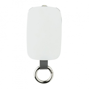 Logotrade liikelahja tuotekuva: Reklaamkingitus: 1.200 mAh Keychain Powerbank with integrated cables, white